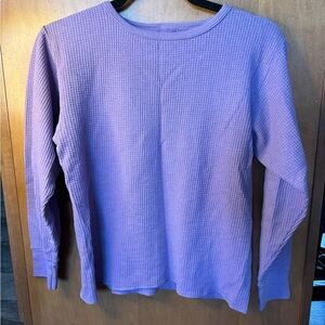 Purple long sleeve - Waffle knit